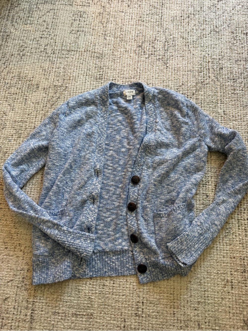 J. Crew Light Blue Button-Front Cardigan